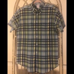 Brooks Brothers 346 - Green Madras Shirt Sleeve